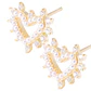 Aros de Plata Esterlina Corazón Perla mas Circonita Revestido en Oro 18kt - Miniatura 2