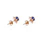 Aros Oro Miel de 18kt Zafiro - Miniatura 3