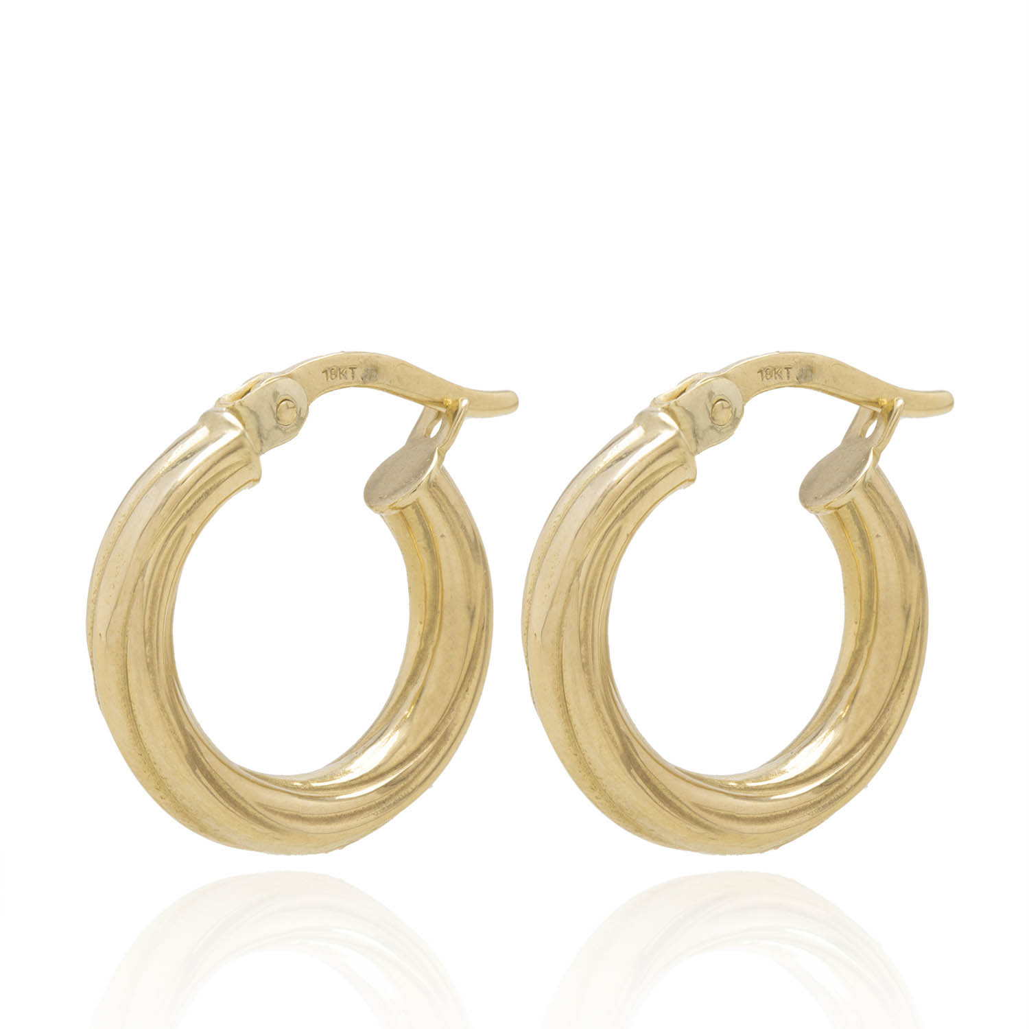 Aros de Oro 18kt Argollas Tocida 1