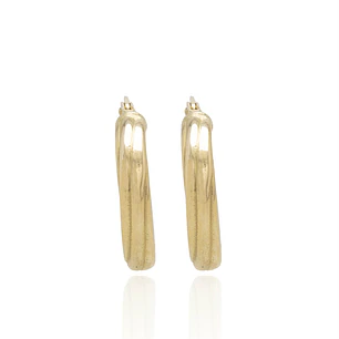 Aros de Oro 18kt Argollas Tocida