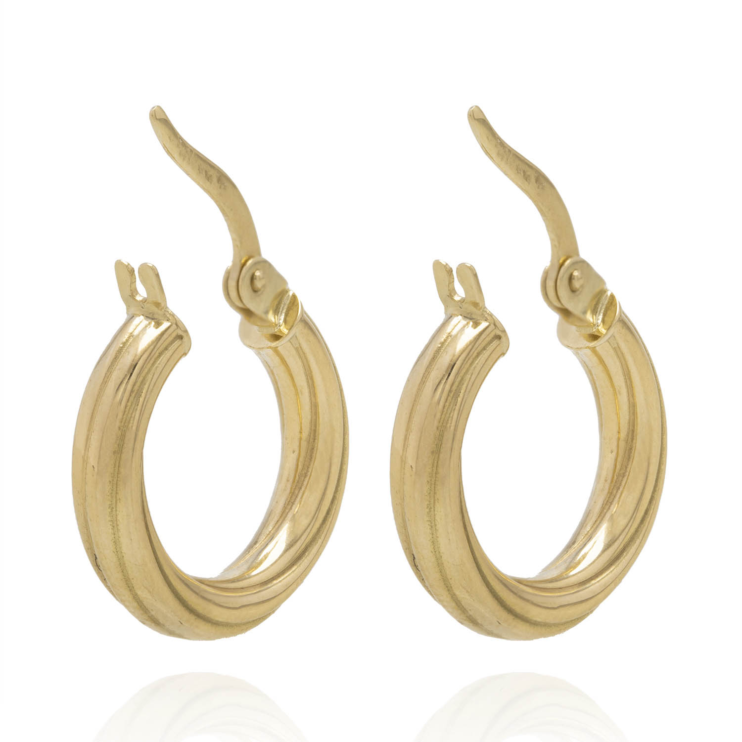 Aros de Oro 18kt Argollas Tocida 3