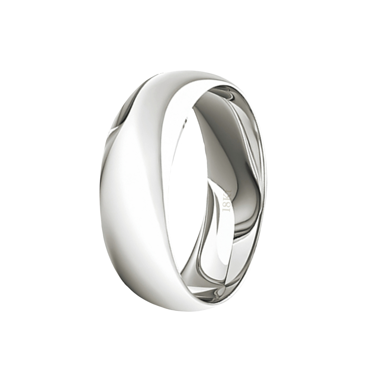 Argolla Matrimonio de Oro Blanco 18kt Inglés Argos de 5,0mm 1