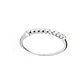 Anillo Oro Blanco 18kt Medio Cintillo con Diamantes de 15Pts - Miniatura 3