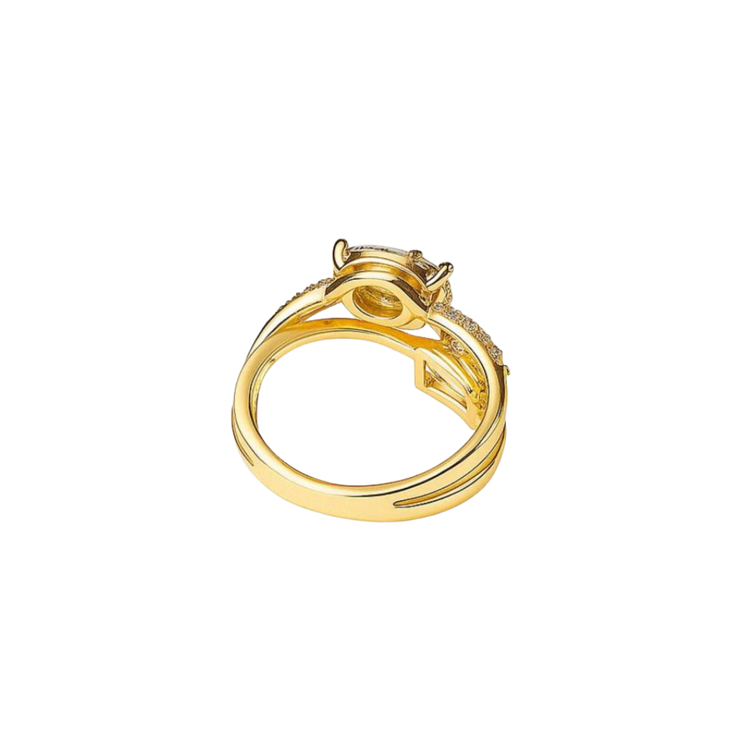 Anillo Oro Amarillo 18kt Diamantes Corte Esmeralda 55 Pts 3