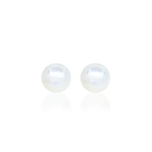 Aros de Oro 18kt Aros con Pelas Cultivadas 3.0mm a 3.5mm