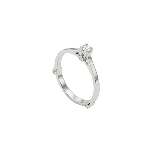 Anillo Oro Blanco 18kt Diamantes 9 Pts