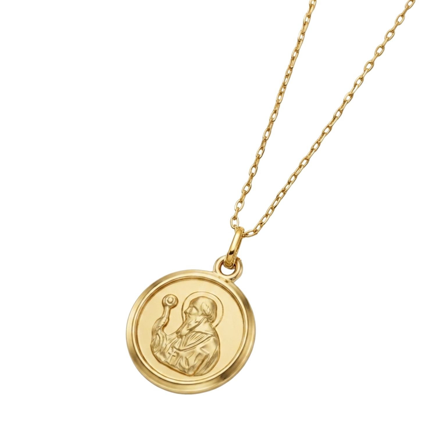 Colgante de Oro Miel 18kt San Benito  16mm 2