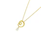 Collar Oro Amarillo 18kt Espiral Circonita Gota Colgante - Miniatura 1
