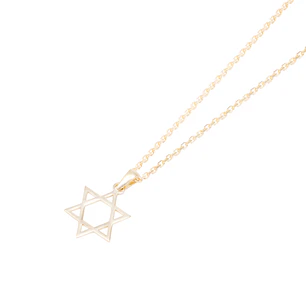 Colgante de Oro de 18kt Estrella de David grande