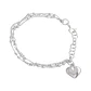 Pulsera de Plata Esterlina 925 Corazon Colgante - Miniatura 1