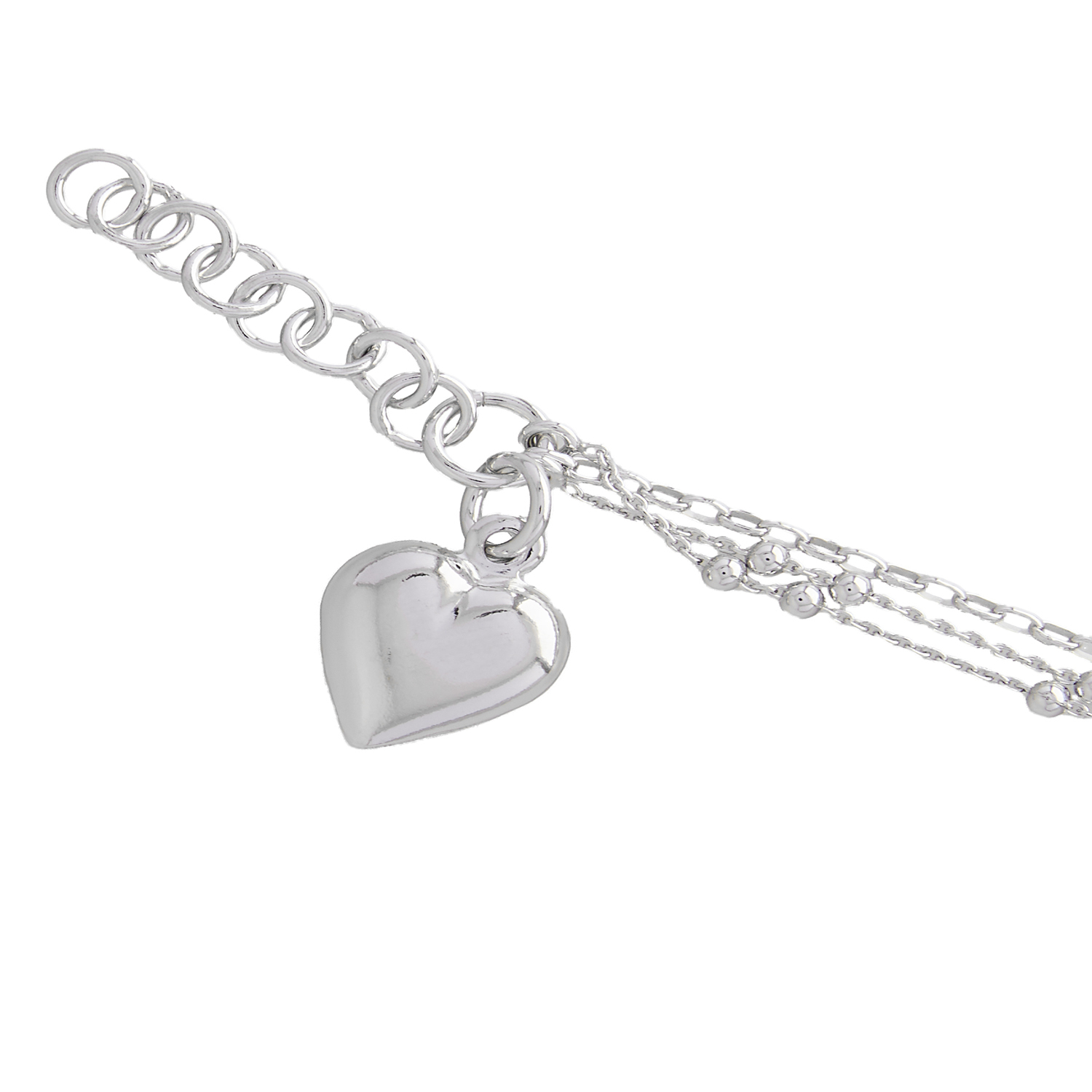 Pulsera de Plata Esterlina 925 Corazon Colgante 2