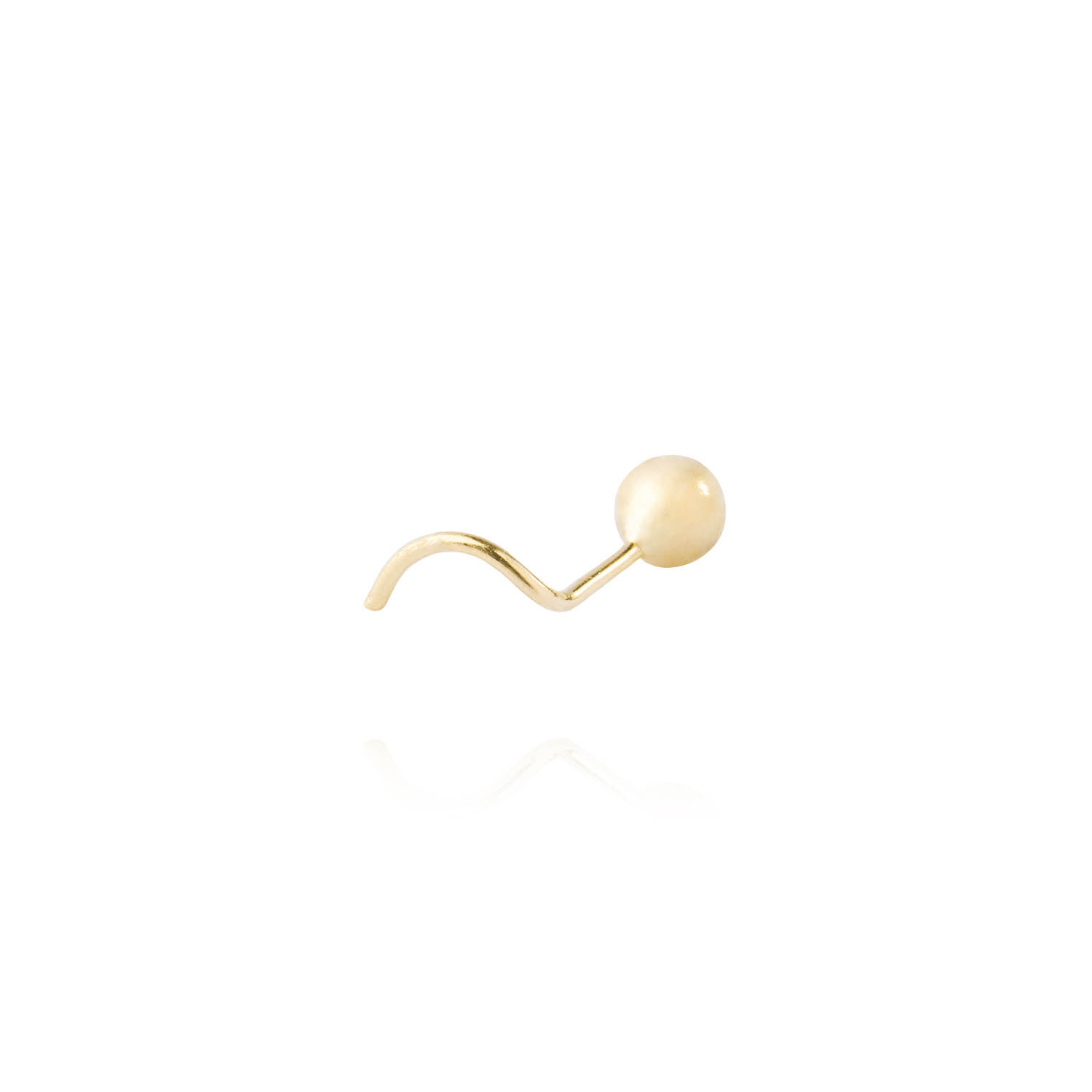 Aro de Oro 18kt Piercing Bolita 2