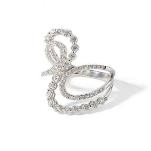 Anillo Oro Blanco 18kt Diamantes 1,2Qts | Danielle Costantini