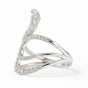 Anillo Oro Blanco 18kt Diamantes 1,2Qts | Danielle Costantini