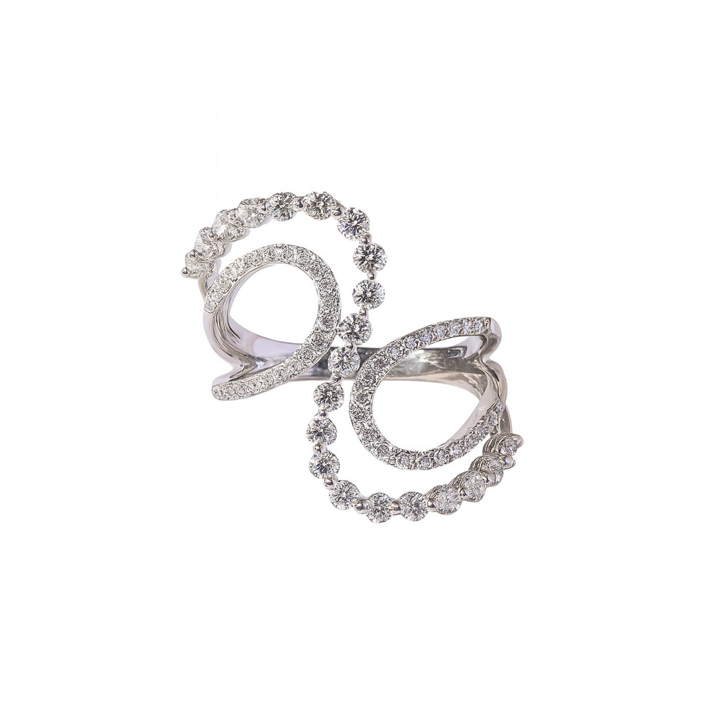 Anillo Oro Blanco 18kt Diamantes 1,2Qts | Danielle Costantini 3