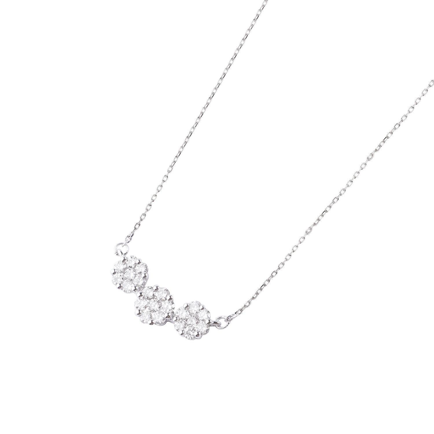Collar de Oro 18kt con Diamantes de 21 Pts Totales Corte Brillante SI/H 1