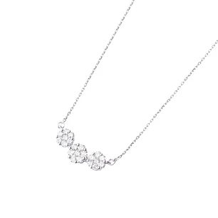 Collar de Oro 18kt con Diamantes de 21 Pts Totales Corte Brillante SI/H