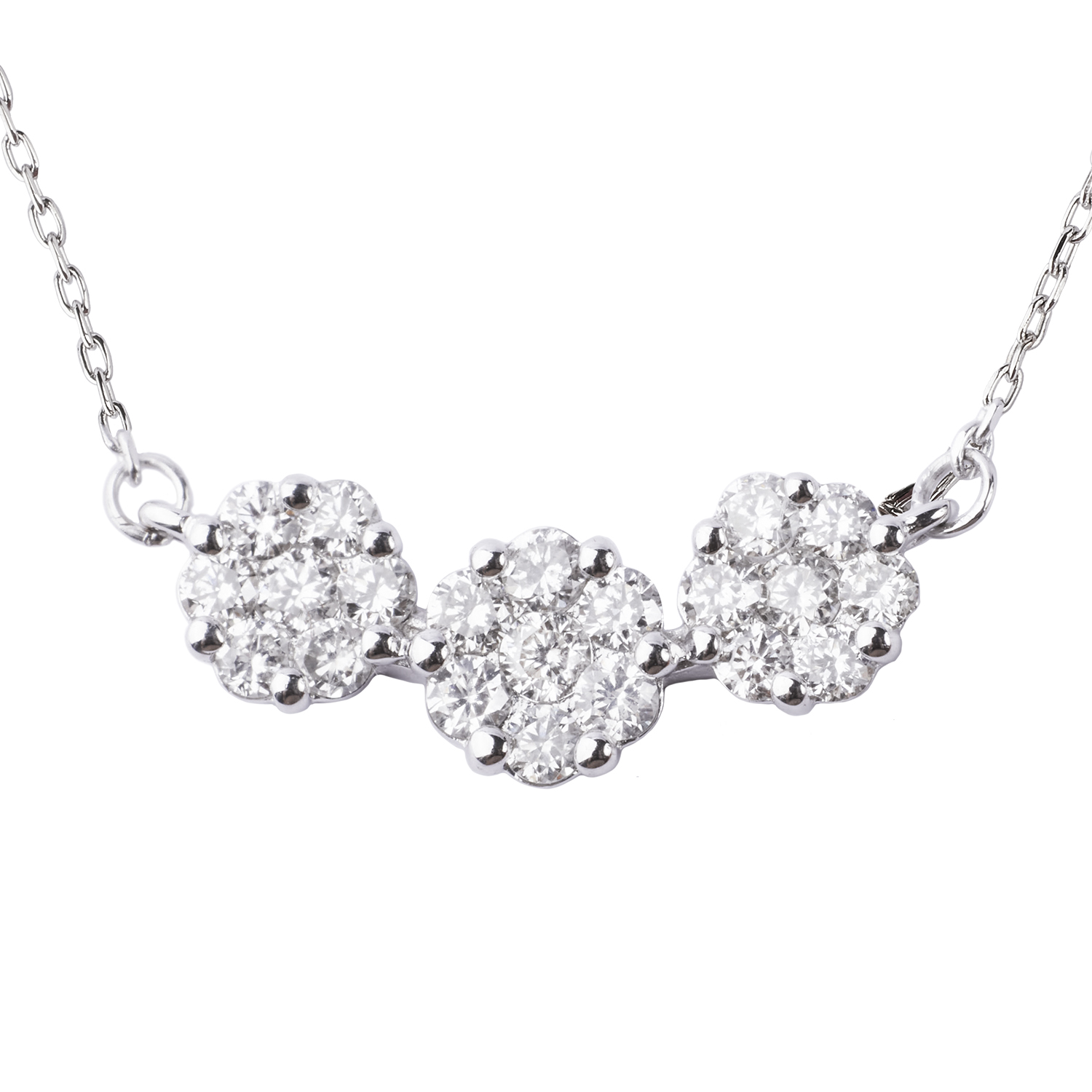 Collar de Oro 18kt con Diamantes de 21 Pts Totales Corte Brillante SI/H 2