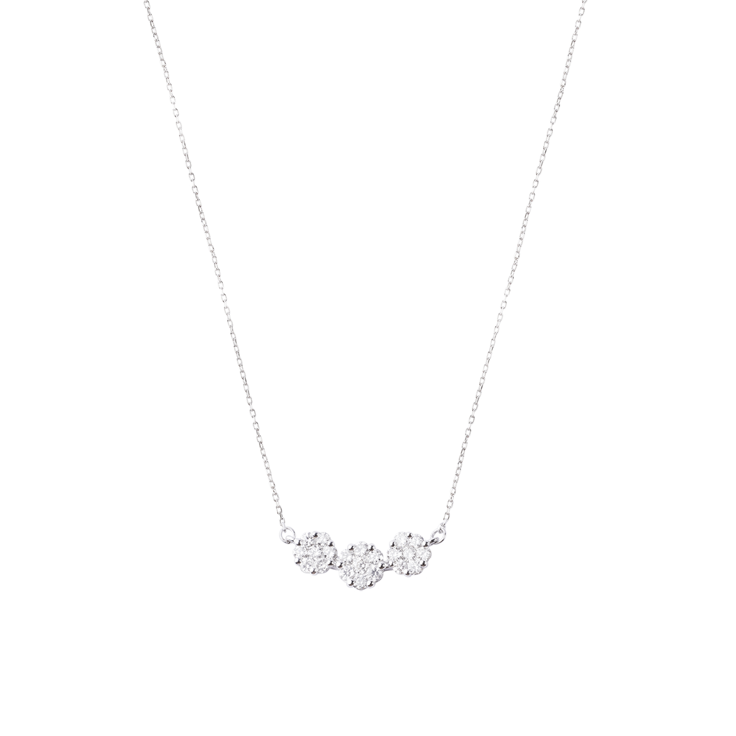 Collar de Oro 18kt con Diamantes de 21 Pts Totales Corte Brillante SI/H 3