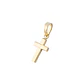 Colgante de Oro 14kt Cruz Tubo Pequeña - Miniatura 1