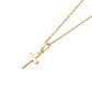 Colgante de Oro 14kt Cruz Tubo Pequeña - Miniatura 2