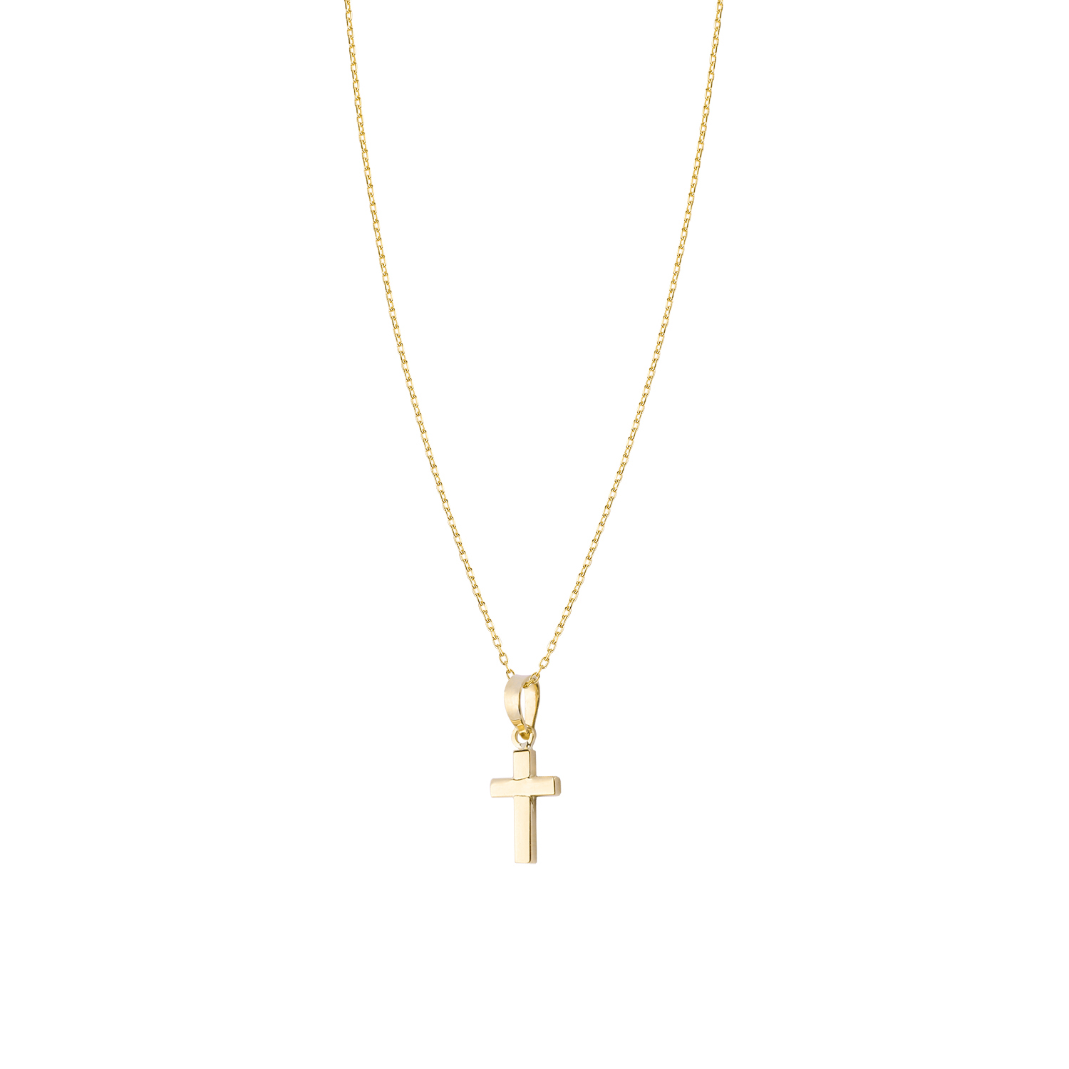 Colgante de Oro 14kt Cruz Tubo Pequeña 3
