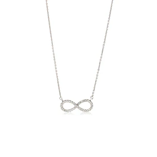 Collar Oro Blanco 18kt 0,33ct Diamantes infinito