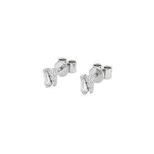 Aros Oro Blanco 18kt Diamantes 8Pts
