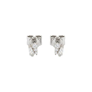 Aros Oro Blanco 18kt Diamantes 8Pts