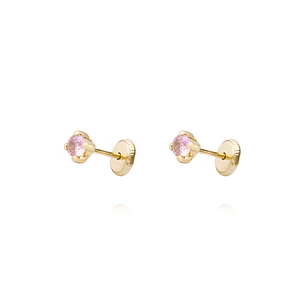 Aros de Oro 9kt Rosa Francia 4 Grifas