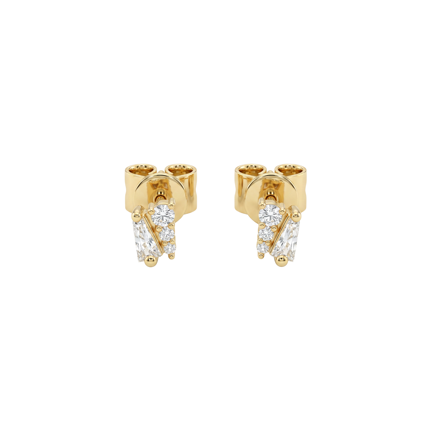Aros Oro Amarillo 18kt Diamantes 8Pts 2