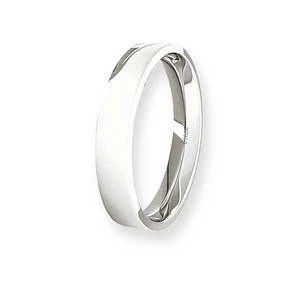 Argolla Matrimonio de Platino Modelo Tubo ErgoFit Portus de 3,5mm