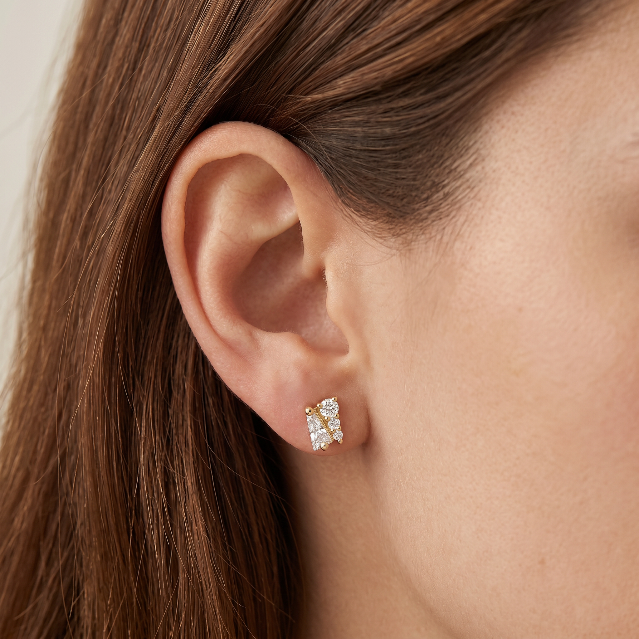 Aros Oro Amarillo 18kt Diamantes 8Pts 3