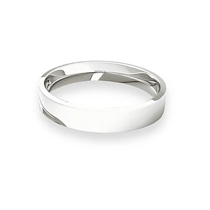 Argolla Matrimonio de Platino Modelo Tubo ErgoFit Portus de 3,5mm