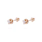 Aros Oro Miel 18kt Chatón Circón 4mm - Miniatura 1