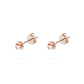 Aros Oro Miel 18kt Chatón Circón 4mm - Miniatura 3