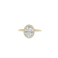 Anillo Oro Amarillo 14kt Circonita Central Oval 7MM - Miniatura 3
