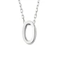 Collar de Plata Esterlina 925 Letra O Lisa - Miniatura 2
