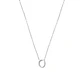 Collar de Plata Esterlina 925 Letra O Lisa - Miniatura 3
