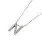 Collar de Plata Esterlina 925 Letra N Circon - Miniatura 1