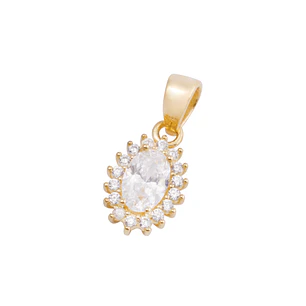 Colgante de Oro 18kt Circón 6MM