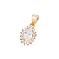 Colgante de Oro 18kt Circón 6MM - Miniatura 1