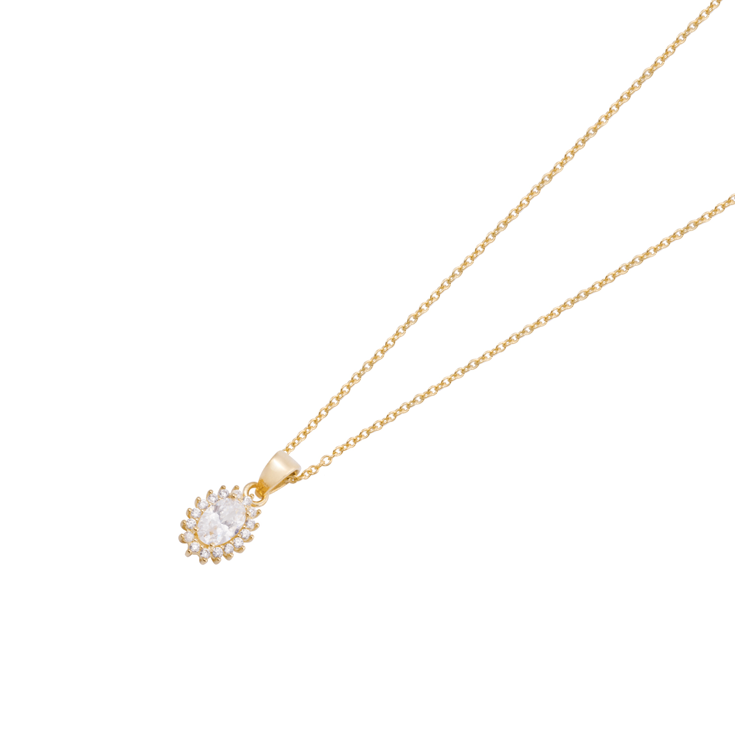 Colgante de Oro 18kt Circón 6MM 2