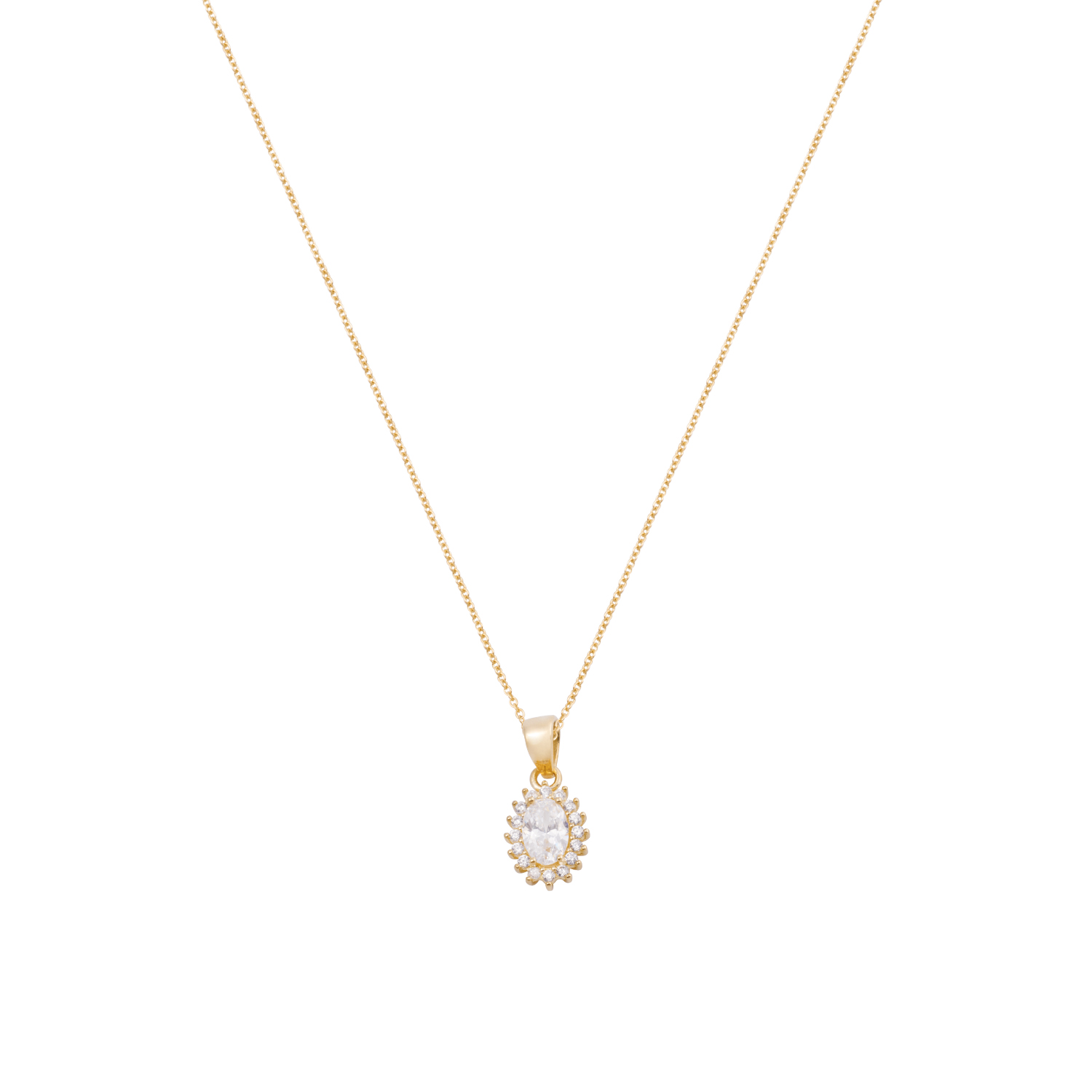 Colgante de Oro 18kt Circón 6MM 3