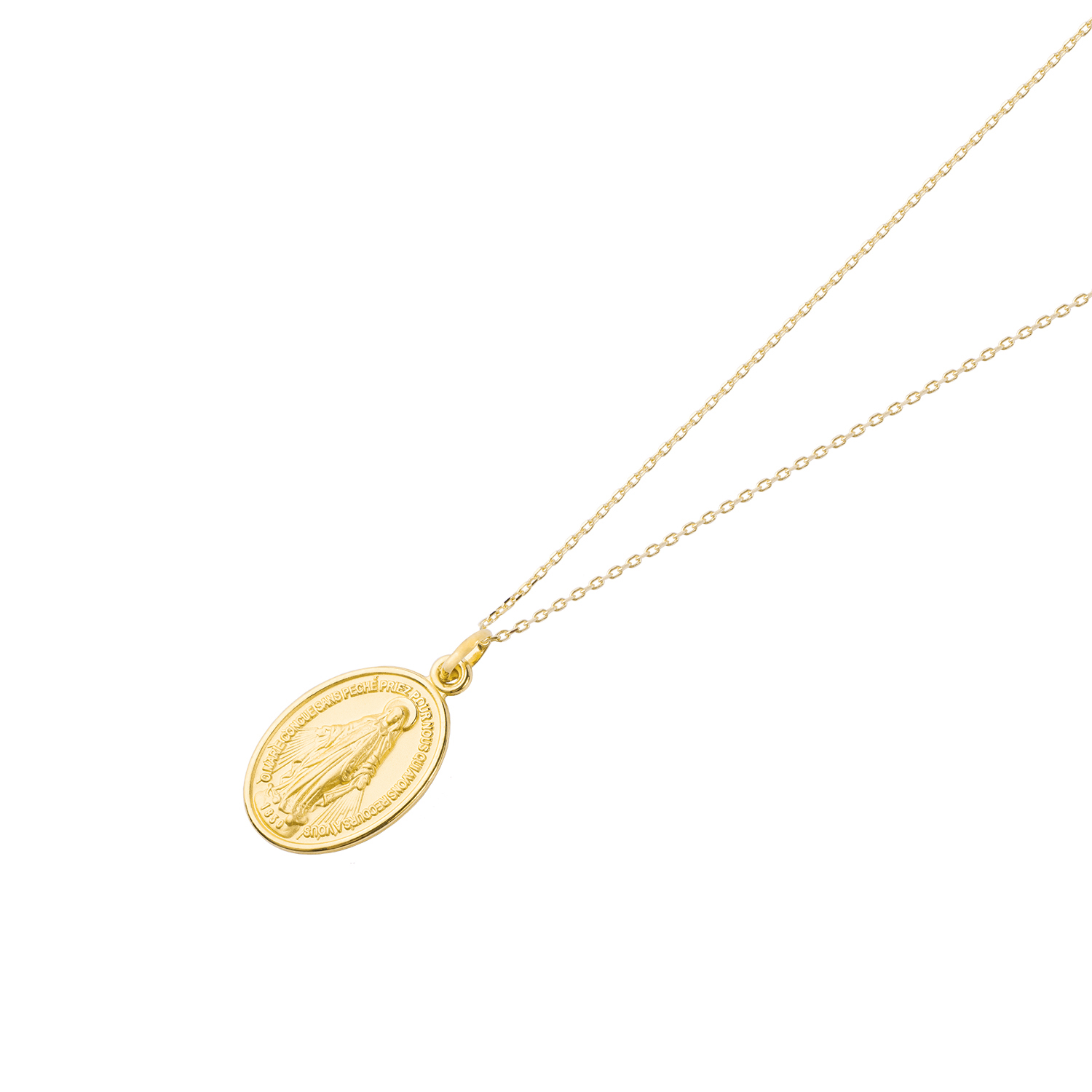 Colgante de Oro 18kt Virgen Milagrosa 25x20mm 3