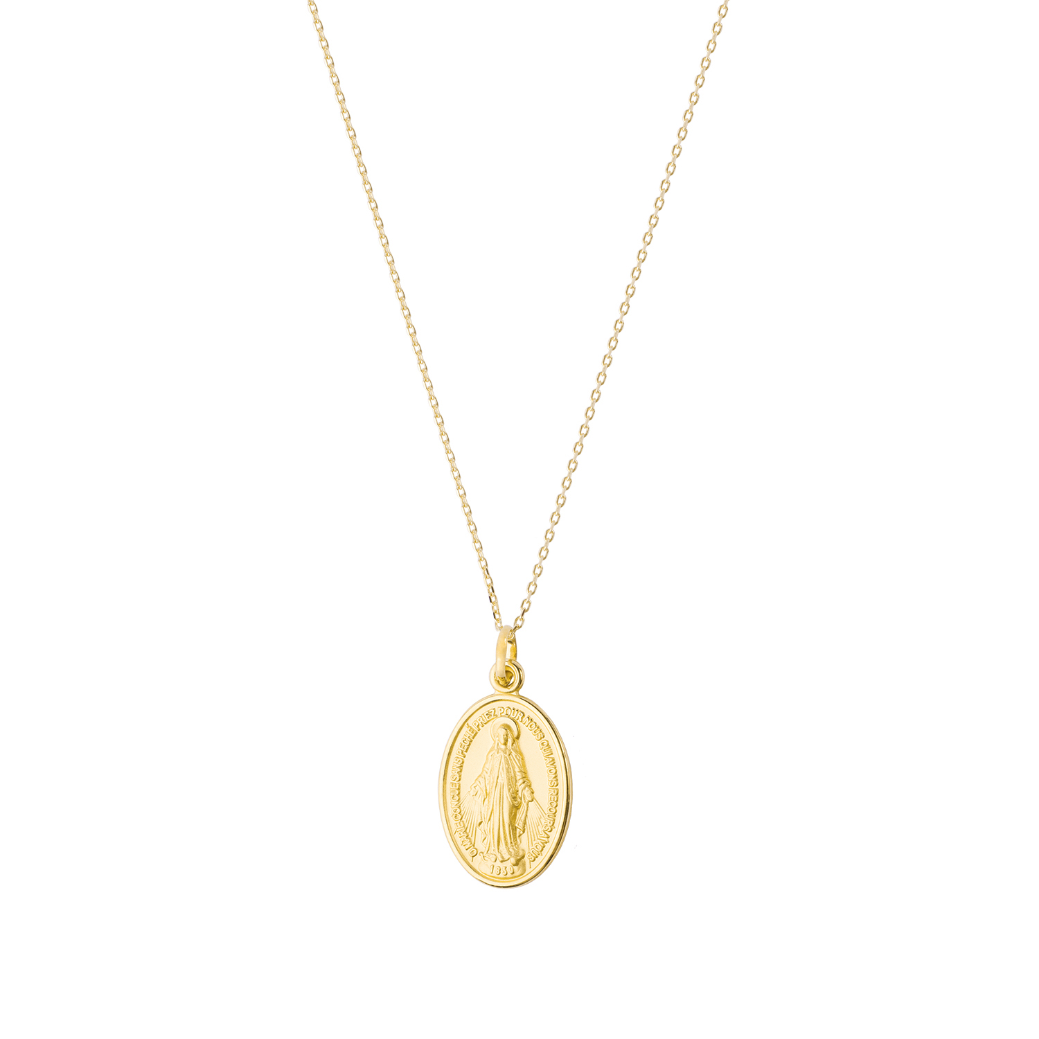 Colgante de Oro 18kt Virgen Milagrosa 25x20mm 4