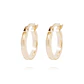 Aros de Oro 18kt Argollas Tipo Biselada de 5mm - Miniatura 1