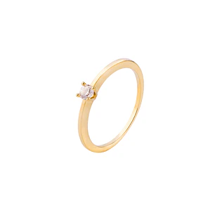 Anillo Compromiso de Oro 18Kt Solitario de 4mm
