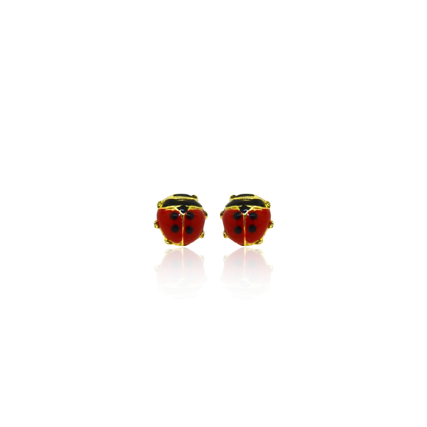 Aros de Oro 18kt Chinita Esmaltado 1