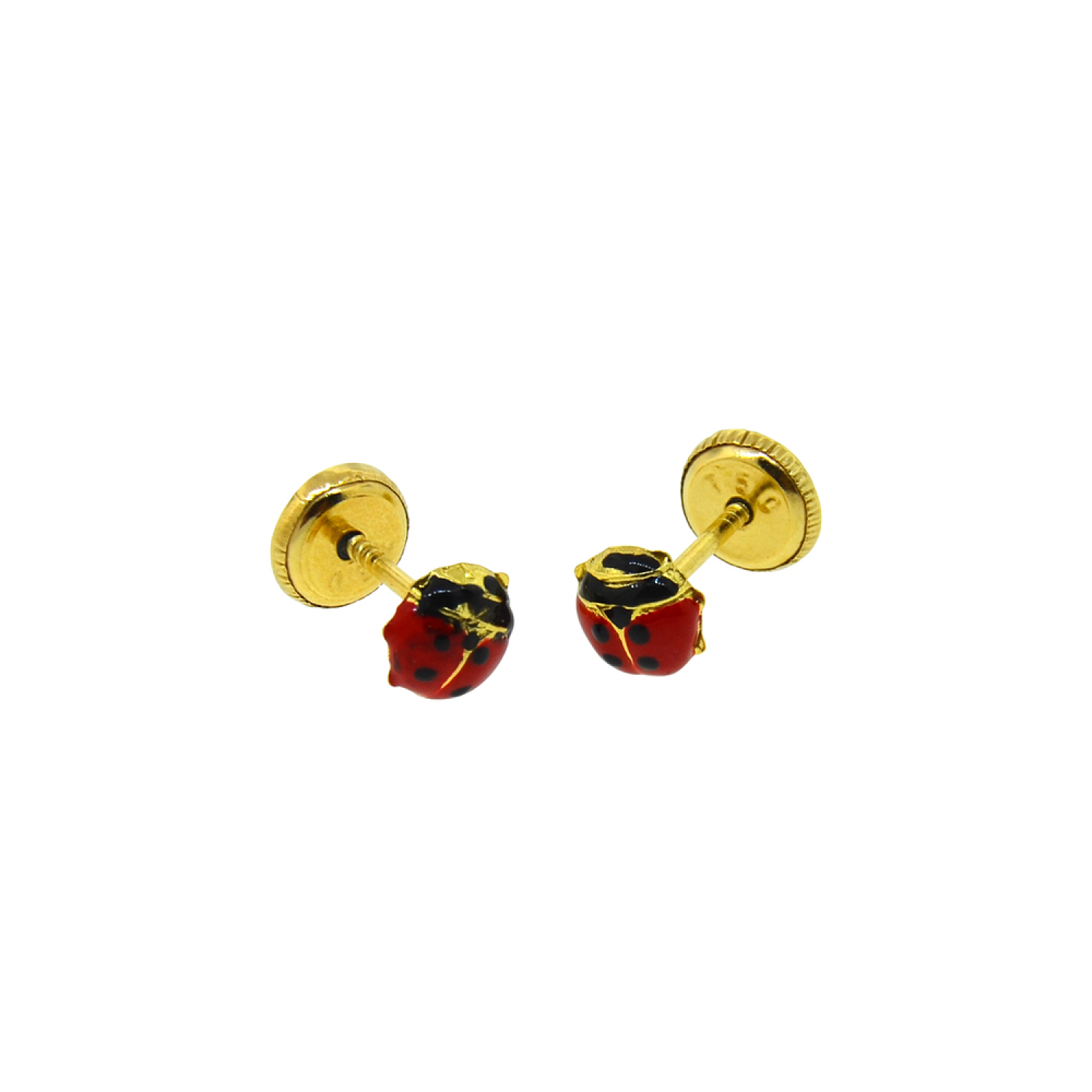 Aros de Oro 18kt Chinita Esmaltado 2